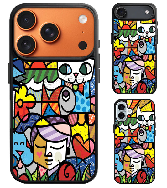 Romero Britto Collage iPhone Air | iPhone 17 | 17 Pro | 17 Pro Max Case