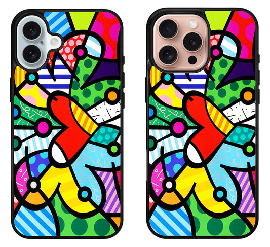 Romero Britto Wallpaper iPhone 16 | 16 Plus | 16 Pro | 16 Pro Max Case