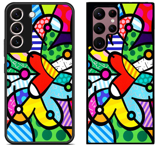 Romero Britto Wallpaper Samsung Galaxy S22 | S22+ | S22 Ultra Case