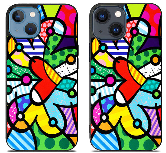 Romero Britto Wallpaper iPhone 15 | iPhone 15 Plus Case