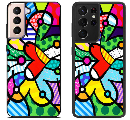 Romero Britto Wallpaper Samsung Galaxy S21 | S21 FE | S21+ | S21 Ultra Case