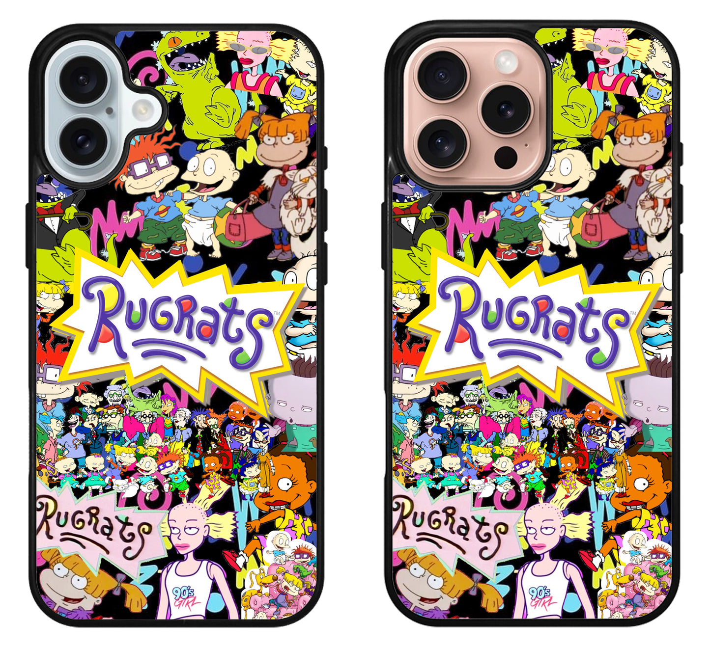 Rugrats Collage Black iPhone 16 | 16 Plus | 16 Pro | 16 Pro Max Case