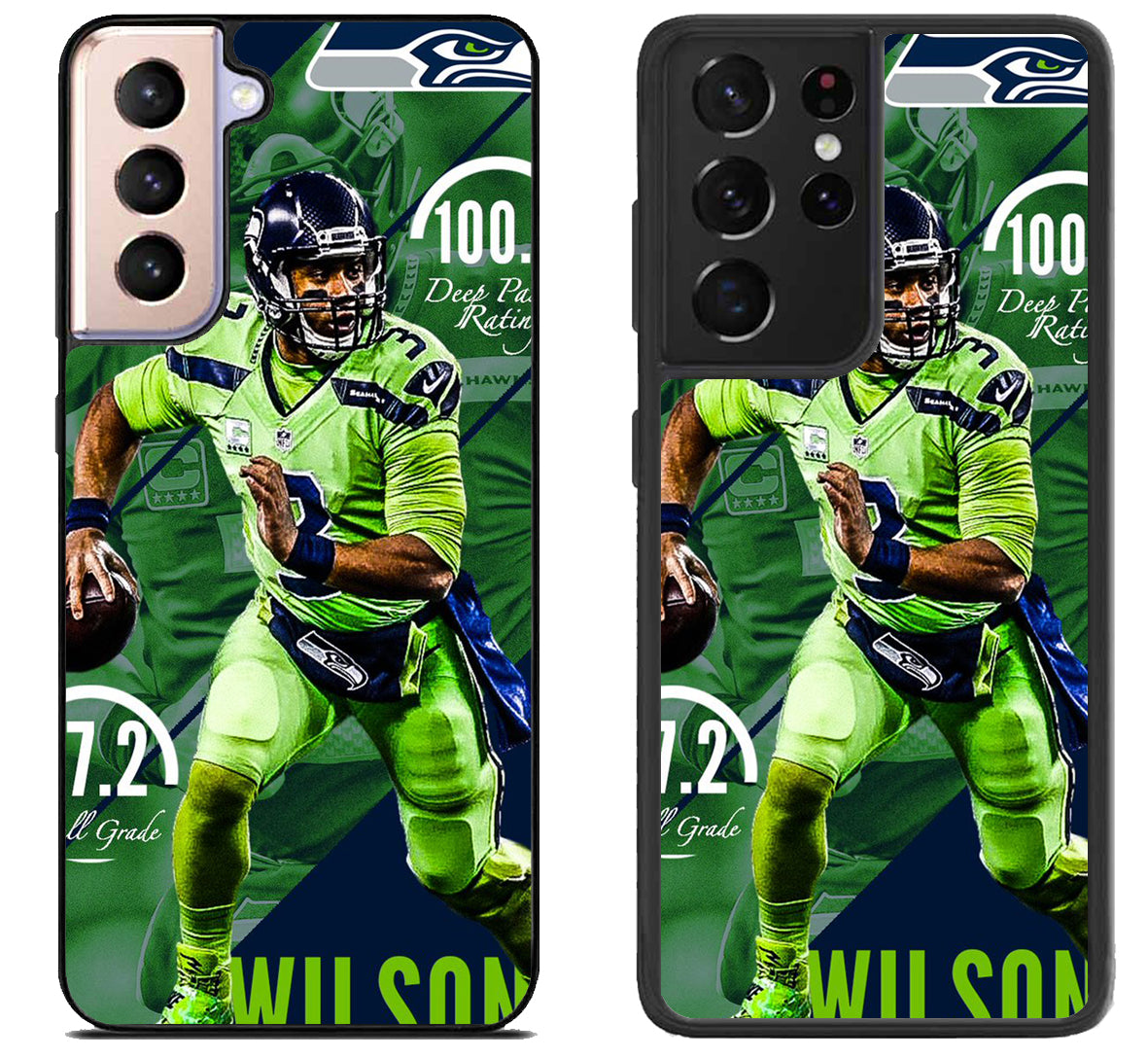Russell Wilson Seattle Seahawks Wallpaper Samsung Galaxy S21 | S21 FE | S21+ | S21 Ultra Case
