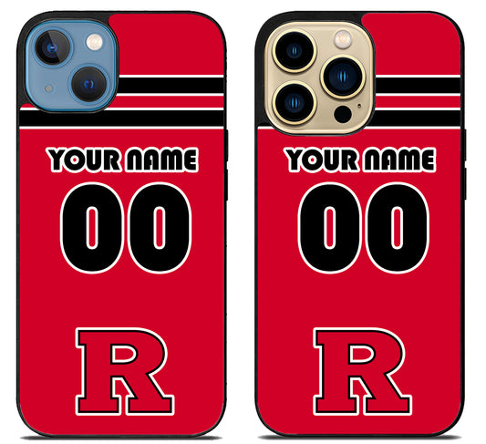 Custom Personalized Rutgers Scarlet Knights iPhone 14 | 14 Plus | 14 Pro | 14 Pro Max Case