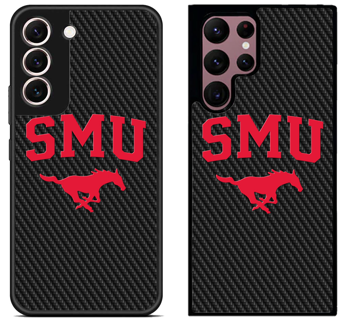 SMU Mustangs Black Carbon Samsung Galaxy S22 | S22+ | S22 Ultra Case