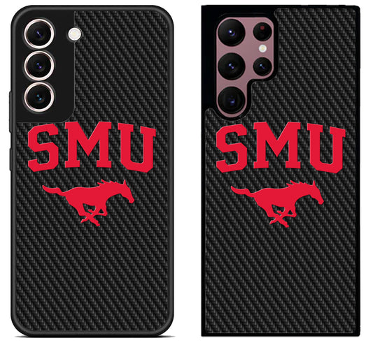SMU Mustangs Black Carbon Samsung Galaxy S22 | S22+ | S22 Ultra Case