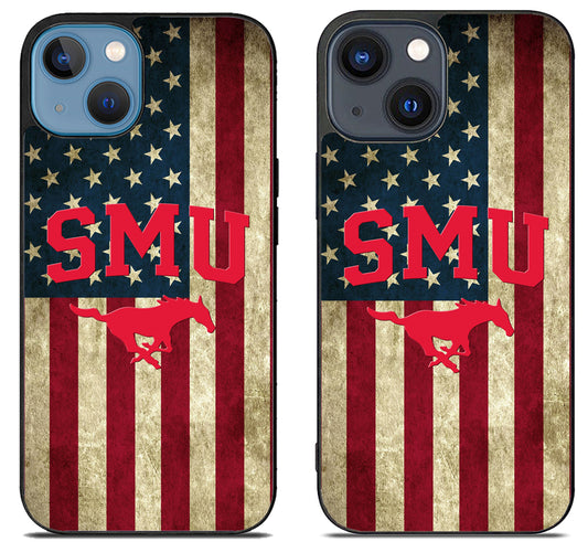 SMU Mustangs Flag Logo iPhone 15 | iPhone 15 Plus Case