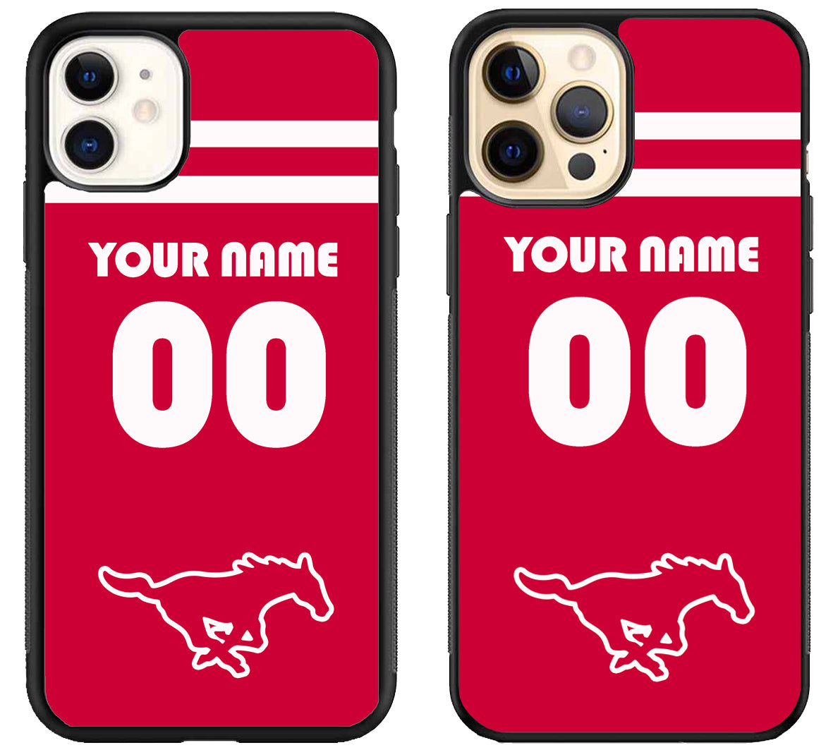 Custom Personalized SMU Mustangs iPhone 12 | 12 Mini | 12 Pro | 12 Pro Max Case