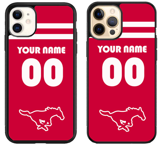 Custom Personalized SMU Mustangs iPhone 12 | 12 Mini | 12 Pro | 12 Pro Max Case