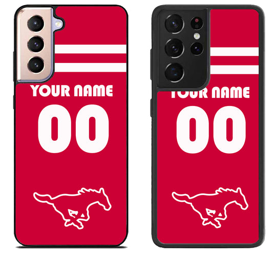 Custom Personalized SMU Mustangs Samsung Galaxy S21 | S21 FE | S21+ | S21 Ultra Case