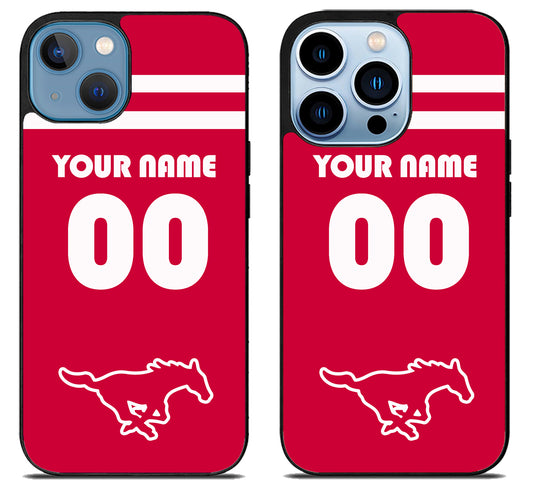 Custom Personalized SMU Mustangs iPhone 13 | 13 Mini | 13 Pro | 13 Pro Max Case