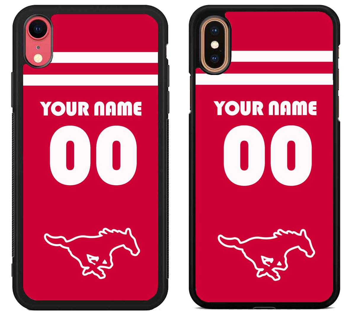 Custom Personalized SMU Mustangs iPhone X | Xs | Xr | Xs Max Case