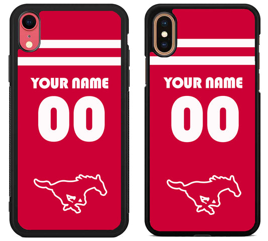 Custom Personalized SMU Mustangs iPhone X | Xs | Xr | Xs Max Case