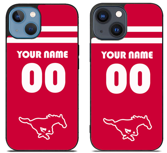 Custom Personalized SMU Mustangs iPhone 15 | iPhone 15 Plus Case
