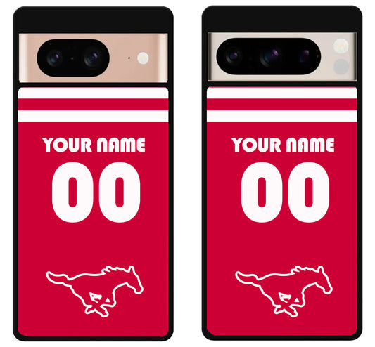 Custom Personalized SMU Mustangs Google Pixel 8 | 8 Pro Case