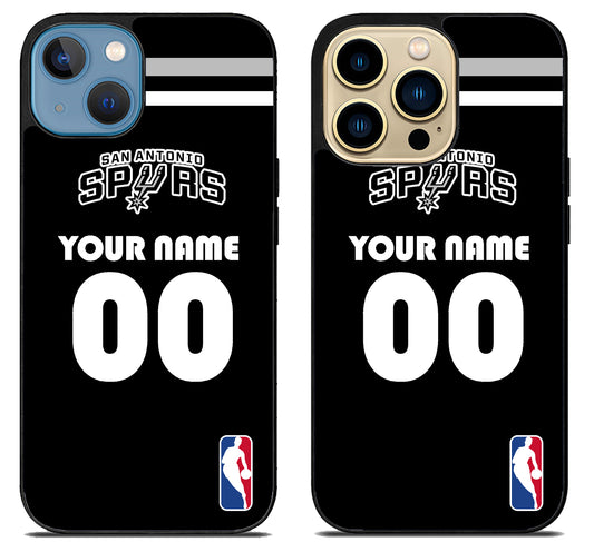 Custom Personalized San Antonio Spurs NBA iPhone 14 | 14 Plus | 14 Pro | 14 Pro Max Case
