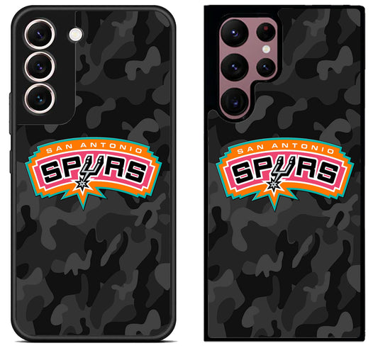 San Antonio Spurs Black Camo Samsung Galaxy S22 | S22+ | S22 Ultra Case