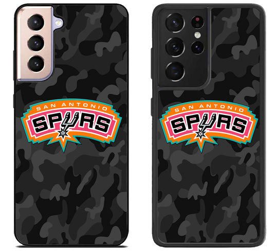San Antonio Spurs Black Camo Samsung Galaxy S21 | S21 FE | S21+ | S21 Ultra Case