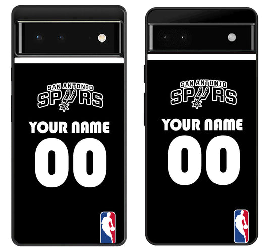 Custom Personalized San Antonio Spurs NBA Google Pixel 6 | 6A | 6 Pro Case