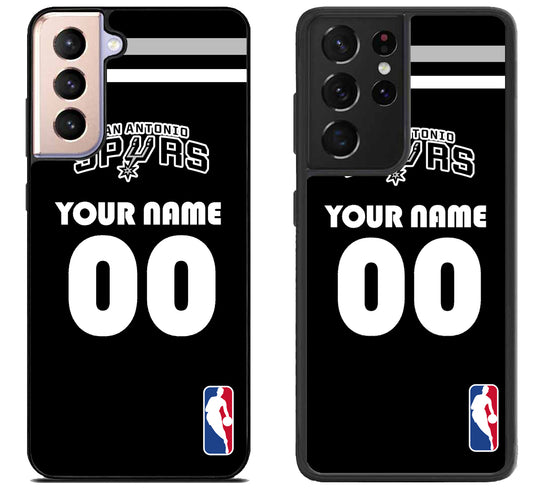 Custom Personalized San Antonio Spurs NBA Samsung Galaxy S21 | S21 FE | S21+ | S21 Ultra Case
