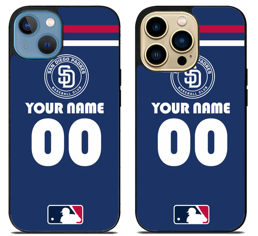 Custom Personalized San Diego Padres MLB iPhone 14 | 14 Plus | 14 Pro | 14 Pro Max Case