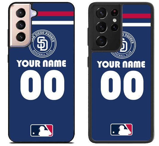 Custom Personalized San Diego Padres MLB Samsung Galaxy S21 | S21 FE | S21+ | S21 Ultra Case