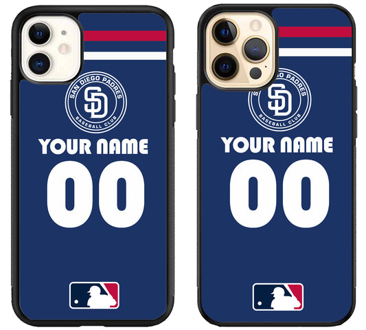 Custom Personalized San Diego Padres MLB iPhone 12 | 12 Mini | 12 Pro | 12 Pro Max Case