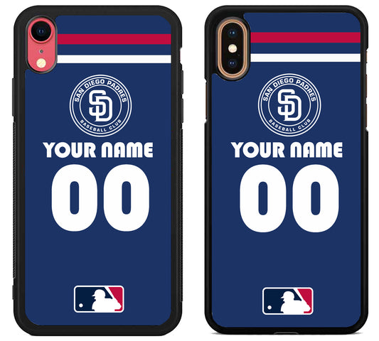 Custom Personalized San Diego Padres MLB iPhone X | Xs | Xr | Xs Max Case