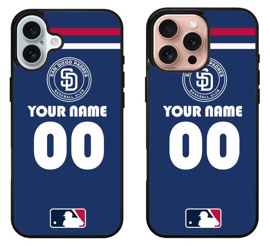 Custom Personalized San Diego Padres iPhone 16 | 16 Plus | 16 Pro | 16 Pro Max Case