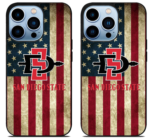 San Diego State Aztecs Flag iPhone 15 Pro | iPhone 15 Pro Max Case