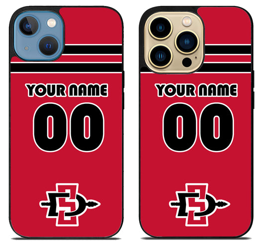 Custom Personalized San Diego State Aztecs iPhone 14 | 14 Plus | 14 Pro | 14 Pro Max Case