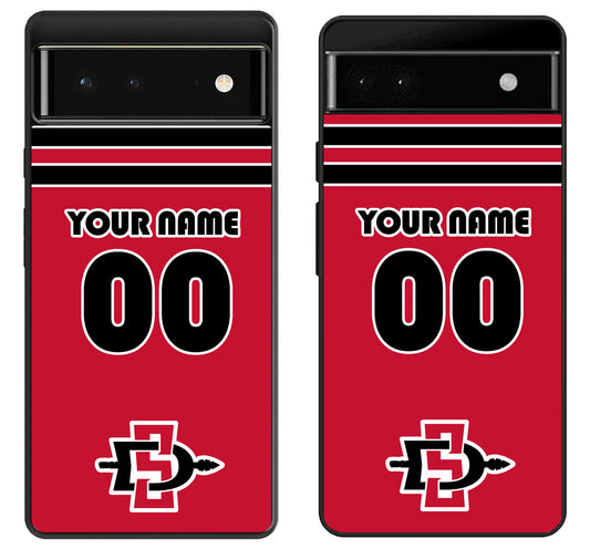 Custom Personalized San Diego State Aztecs Google Pixel 6 | 6A | 6 Pro Case