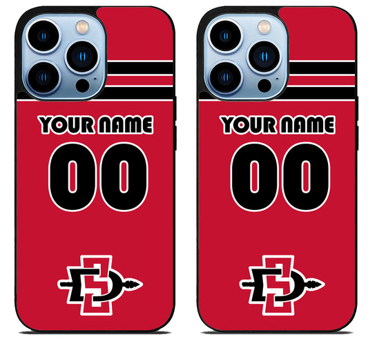 Custom Personalized San Diego State Aztecs iPhone 15 Pro | iPhone 15 Pro Max Case