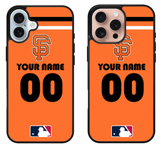 Custom Personalized San Francisco Giants iPhone 16 | 16 Plus | 16 Pro | 16 Pro Max Case