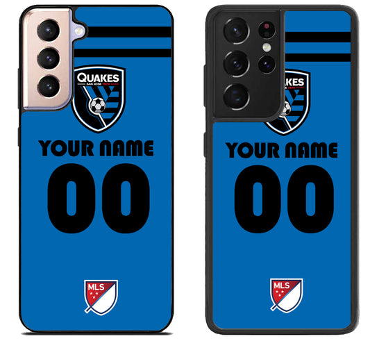 Custom Personalized San Jose Earthquakes MLS Samsung Galaxy S21 | S21 FE | S21+ | S21 Ultra Case