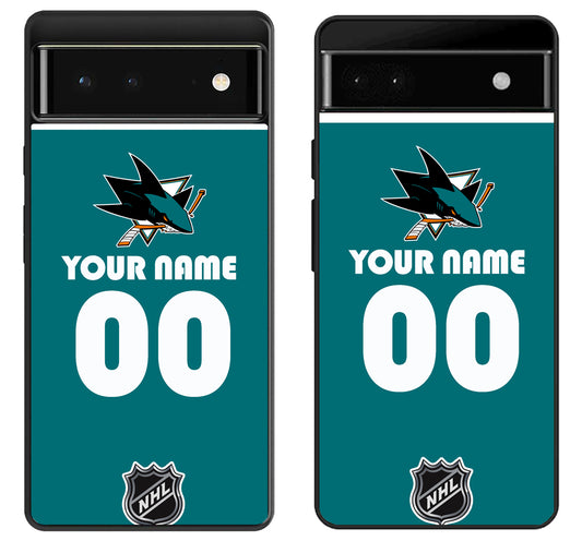 Custom Personalized San Jose Sharks NHL Google Pixel 6 | 6A | 6 Pro Case