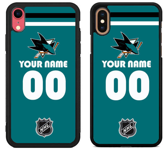 Custom Personalized San Jose Sharks NHL iPhone X | Xs | Xr | Xs Max Case