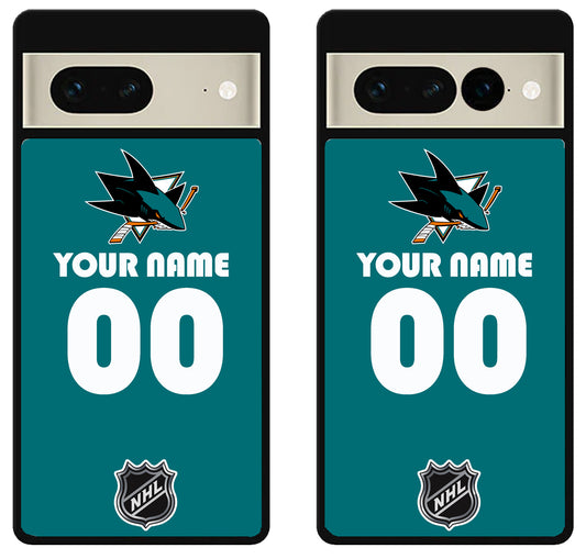 Custom Personalized San Jose Sharks NHL Google Pixel 7 | 7 Pro Case