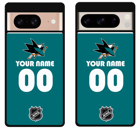 Custom Personalized San Jose Sharks NHL Google Pixel 8 | 8 Pro Case