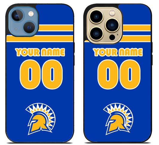 Custom Personalized San Jose State Spartans iPhone 14 | 14 Plus | 14 Pro | 14 Pro Max Case