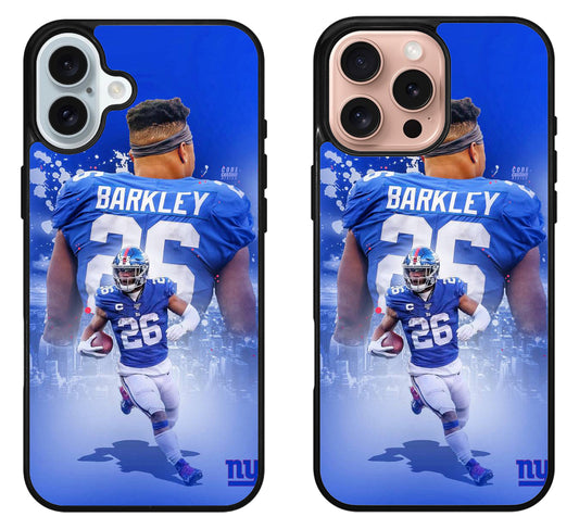 Saquon Barkley Background New York Giants iPhone 16 | 16 Plus | 16 Pro | 16 Pro Max Case