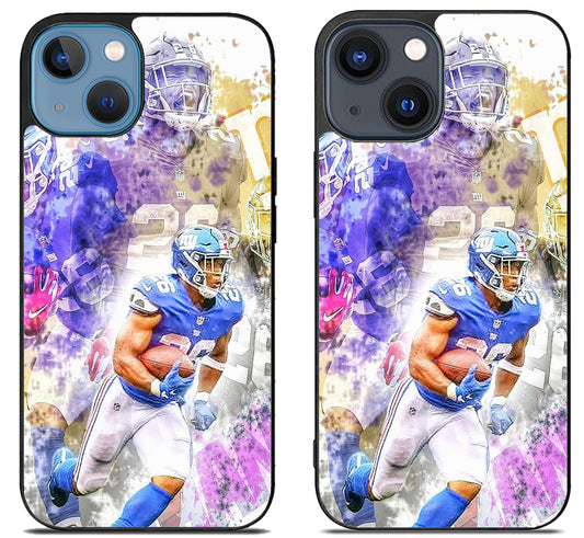 Saquon Barkley New York Giants Artwork iPhone 15 | iPhone 15 Plus Case
