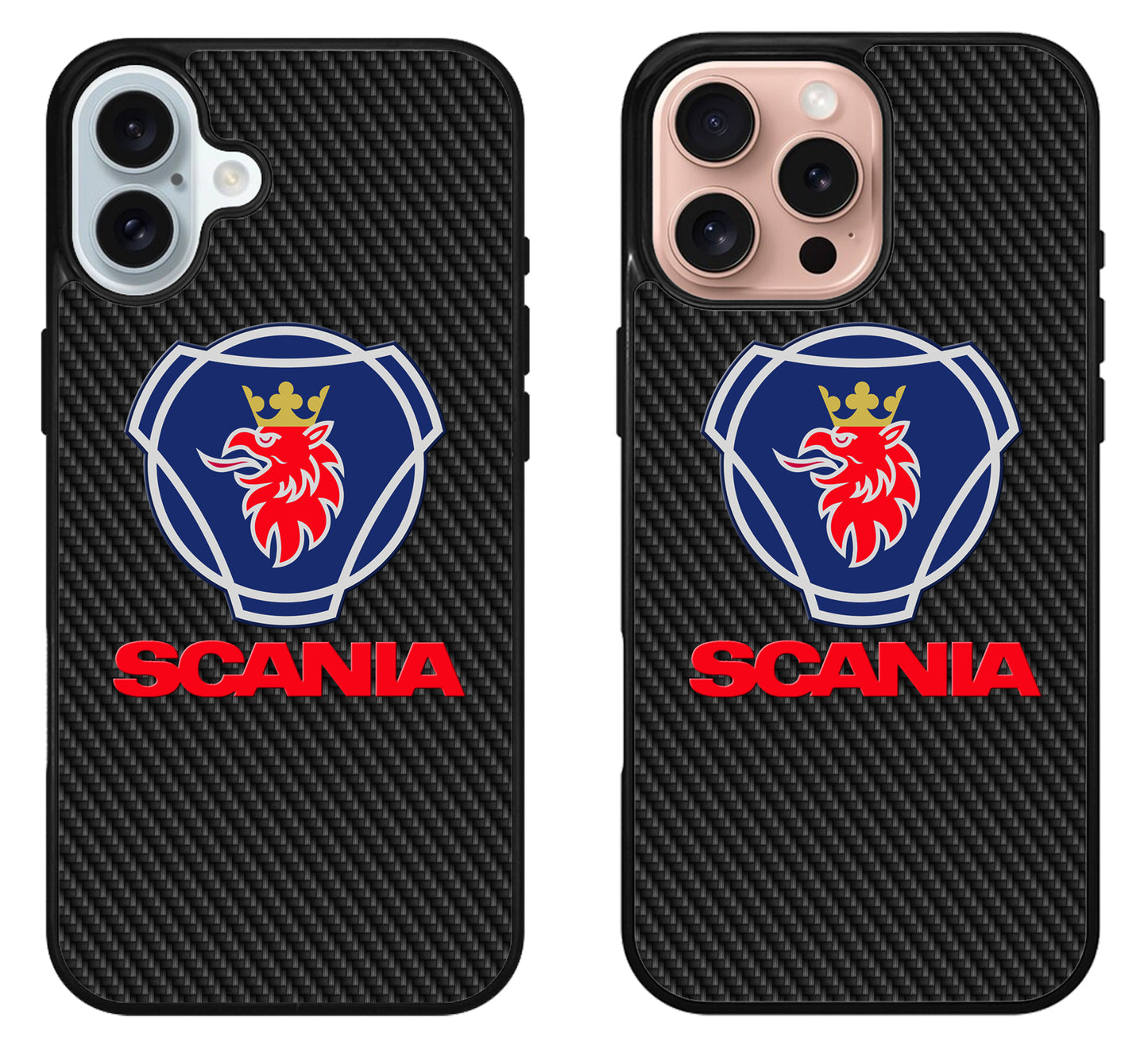 Scania Logo Black Carbon iPhone 16 | 16 Plus | 16 Pro | 16 Pro Max Case