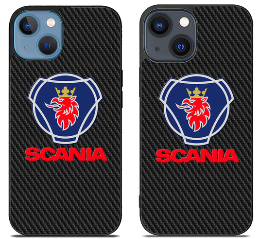 Scania Logo Black Carbon iPhone 15 | iPhone 15 Plus Case