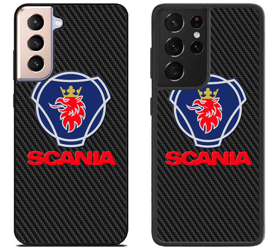 Scania Logo Black Carbon Samsung Galaxy S21 | S21 FE | S21+ | S21 Ultra Case