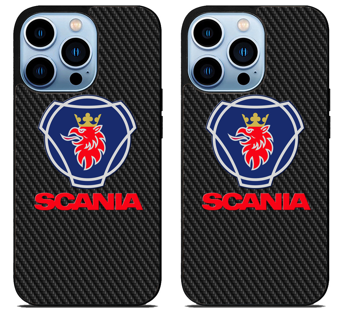 Scania Logo Black Carbon iPhone 15 Pro | iPhone 15 Pro Max Case