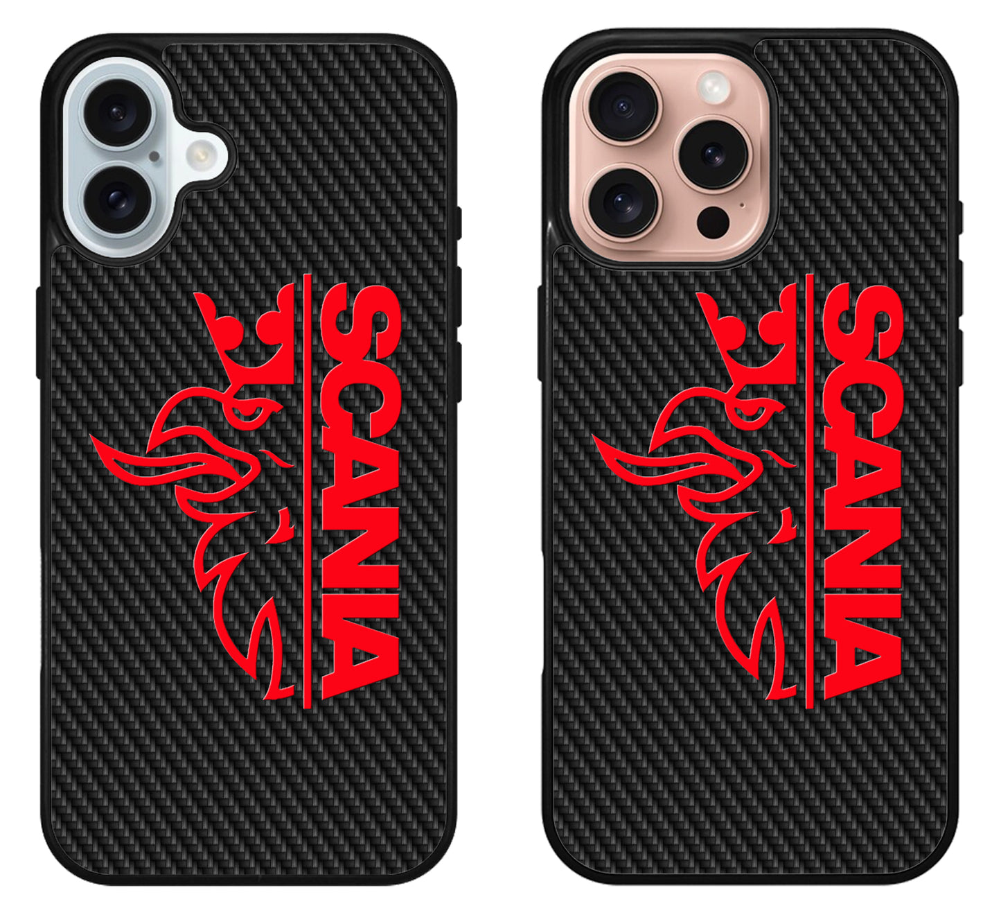 Scania Red Logo Carbon iPhone 16 | 16 Plus | 16 Pro | 16 Pro Max Case