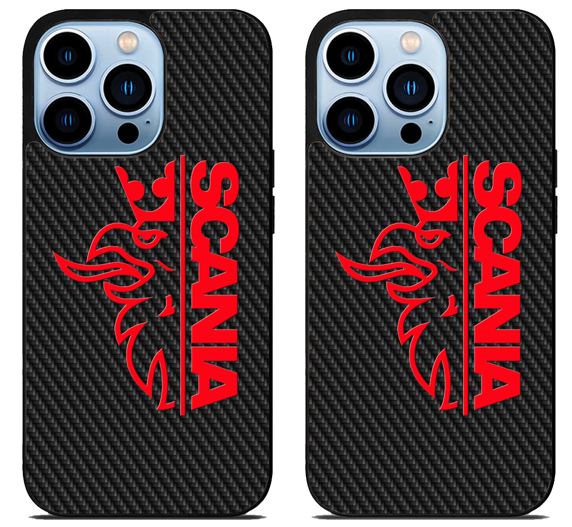 Scania Red Logo Carbon iPhone 15 Pro | iPhone 15 Pro Max Case