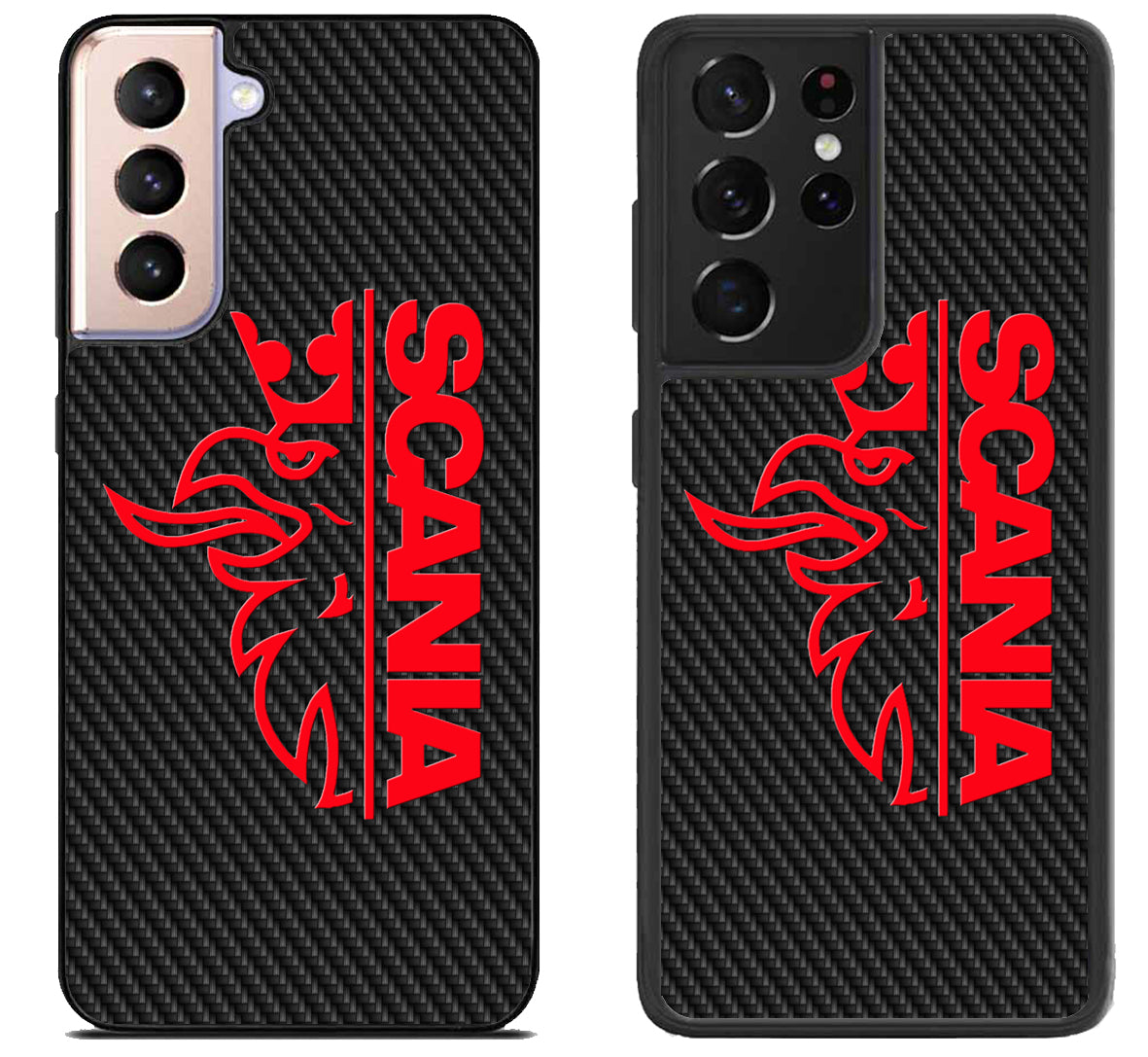 Scania Red Logo Carbon Samsung Galaxy S21 | S21 FE | S21+ | S21 Ultra Case