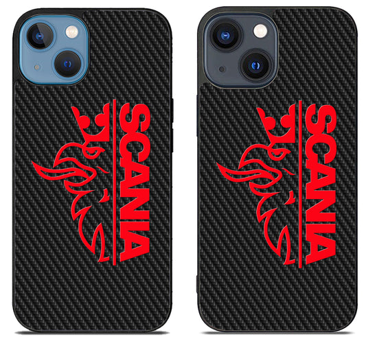 Scania Red Logo Carbon iPhone 15 | iPhone 15 Plus Case